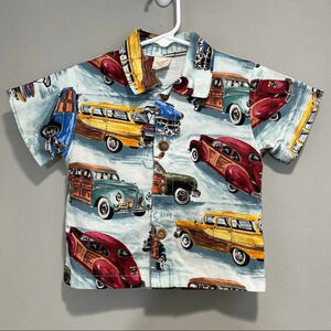 Giggle Surf Infant 9 Mo Button down shirt Made USA
